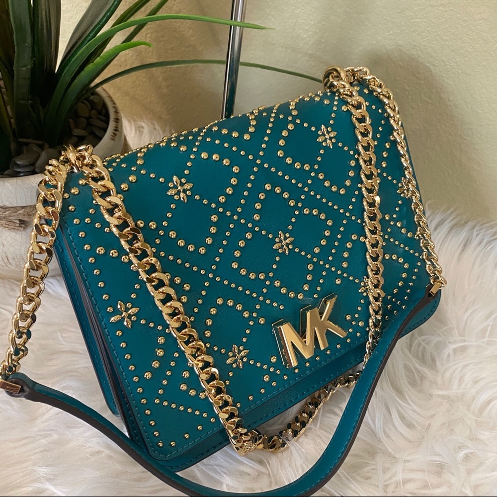 RARE! Michael Kors Istanbul Turquoise Mott shoulder bag